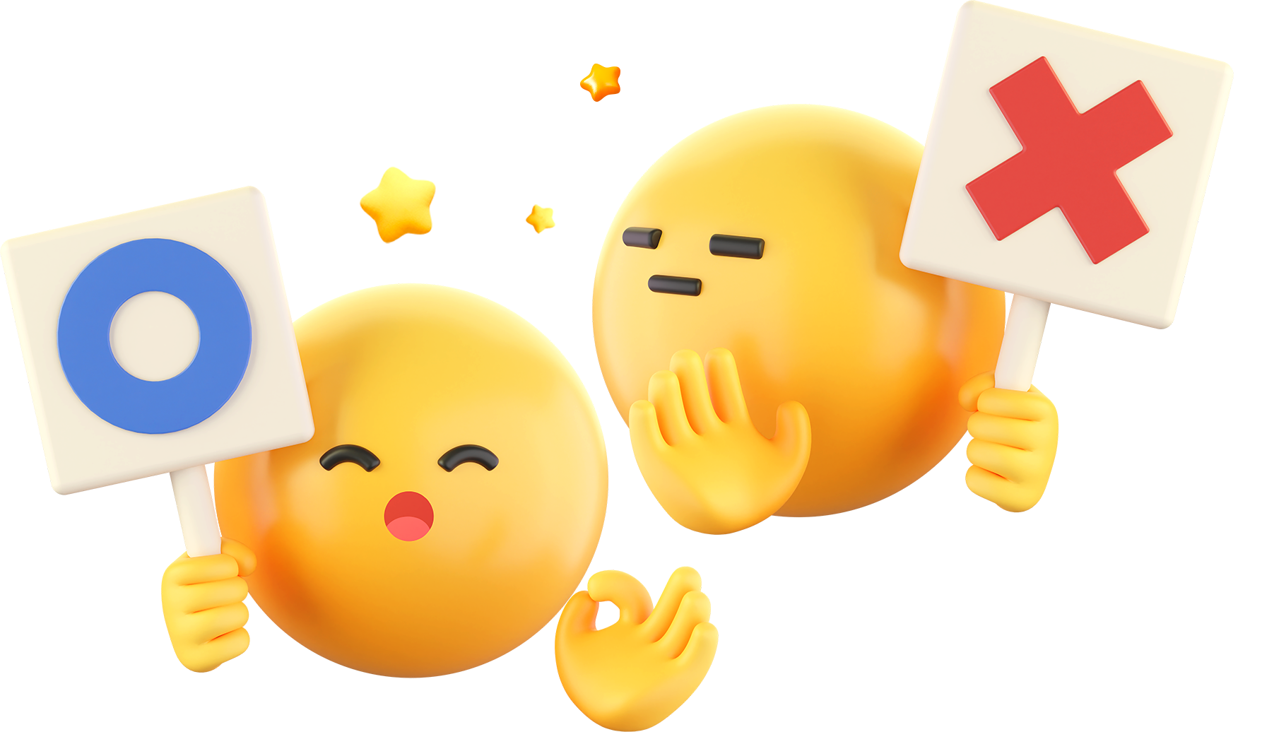 OX 모양 배너