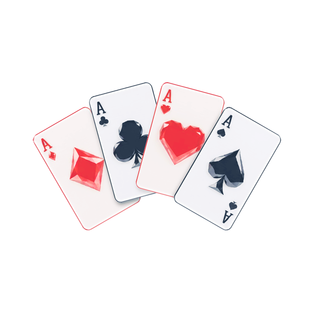 Ace 카드 4장 모양 배너